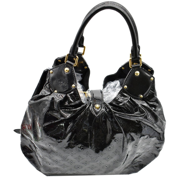 LOUIS VUITTON Surya Mahina XL Limited Edition Black Patent Leather Hobo Bag Black