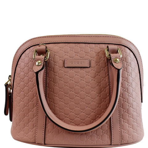 GUCCI Mini Dome Micro Guccissima Leather Shoulder Bag Pink 449654