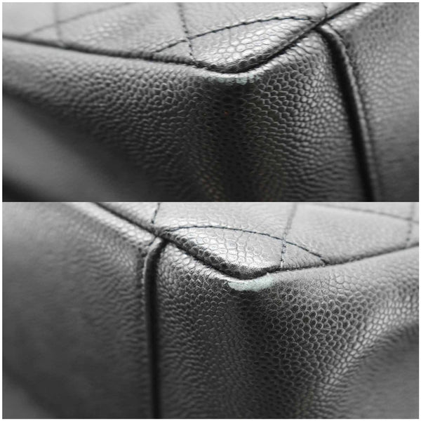 CHANEL Grand Shopping GST Caviar Leather Tote Bag Black