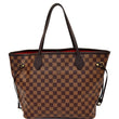 LOUIS VUITTON Neverfull MM Damier Ebene Shoulder Bag Brown