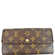LOUIS VUITTON Monogram Canvas Sarah Wallet Brown