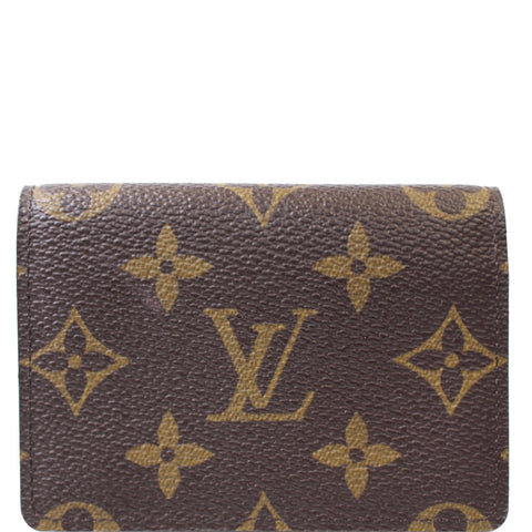 LOUIS VUITTON Monogram Canvas Business Card Holder Brown