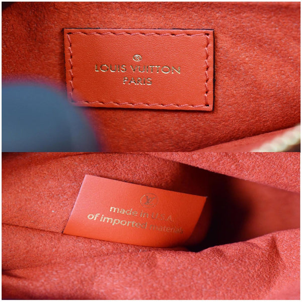 LOUIS VUITTON Flower Monogram Canvas Tote Bag Brown/Red