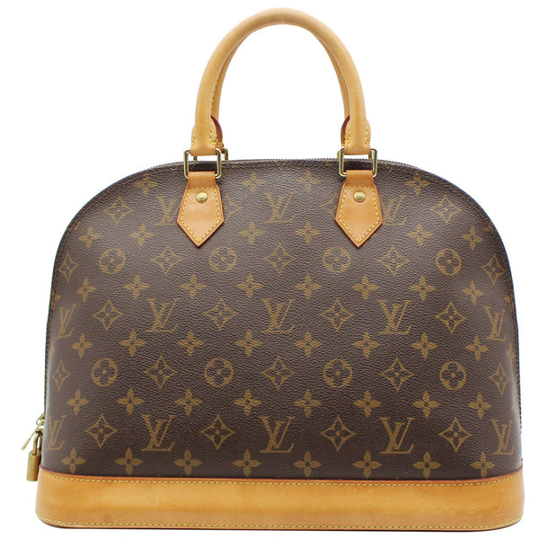 LOUIS VUITTON Alma GM Monogram Canvas Satchel Bag Brown
