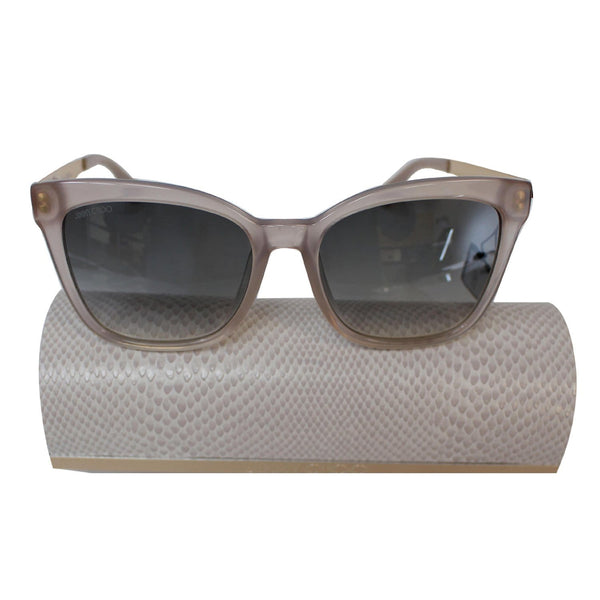 JIMMY CHOO JUNIA/S PR5 55 Women Pink Gold Sunglasses Grey Lens