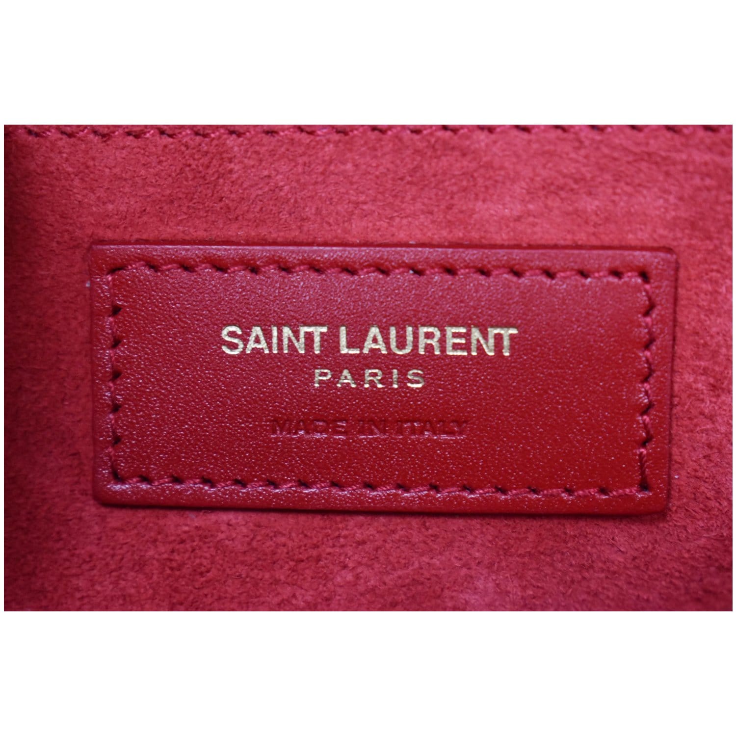Saint Laurent - Authenticated Betty Handbag - Leather Burgundy Plain for Women, Very Good Condition