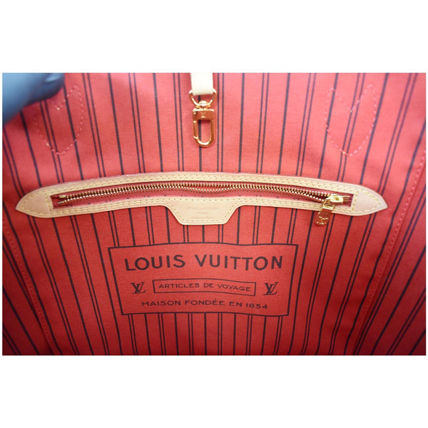 Louis Vuitton Neverfull MM Monogram Canvas Tote Bag - internal zip