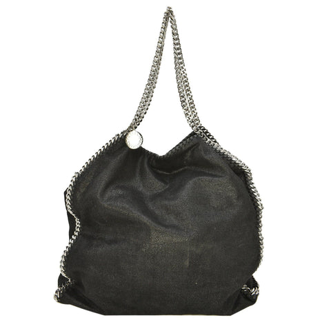 STELLA MCCARTNEY Falabella Large Faux Leather Chain Shoulder Bag Black - 15% Off