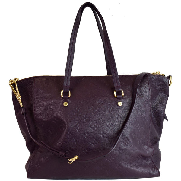 LOUIS VUITTON Lumineuse PM Monogram Empreinte Leather Shoulder Bag Plum