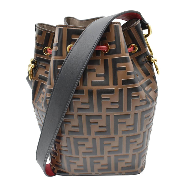 FENDI Mon Tresor Drawstring FF Canvas Bucket Bag Multicolor
