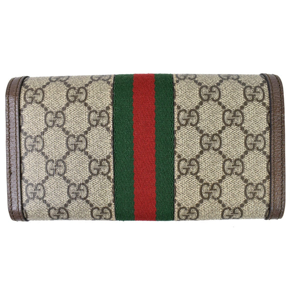 Gucci Ophidia GG Continental Supreme Canvas Wallet Beige 523153