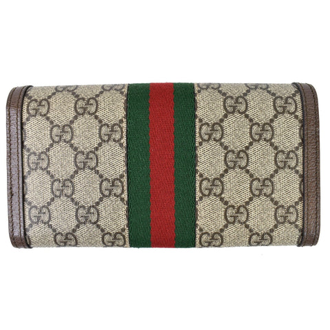 Gucci Ophidia GG Continental Supreme Canvas Wallet Beige 523153