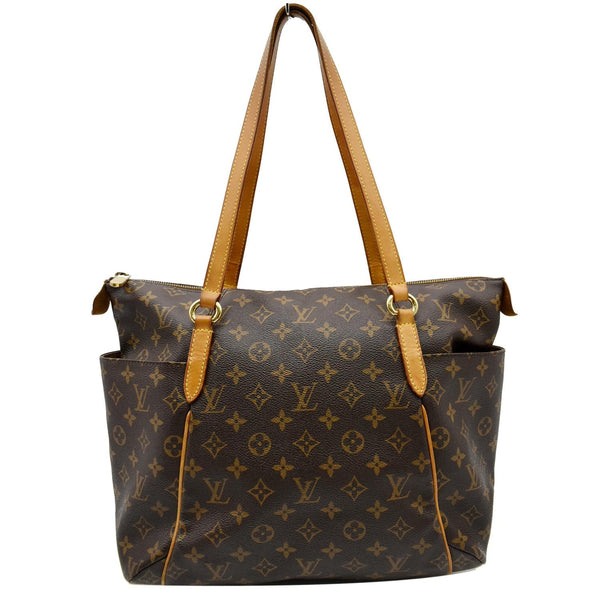 LOUIS VUITTON Totally MM Monogram Canvas Tote Shoulder Bag Brown