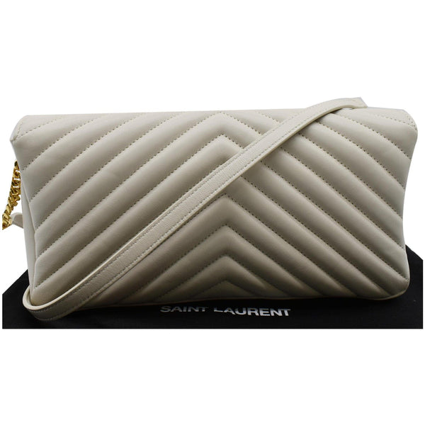 YVES SAINT LAURENT Kate Supple 99 Lambskin Leather Chain Shoulder Bag Light cream