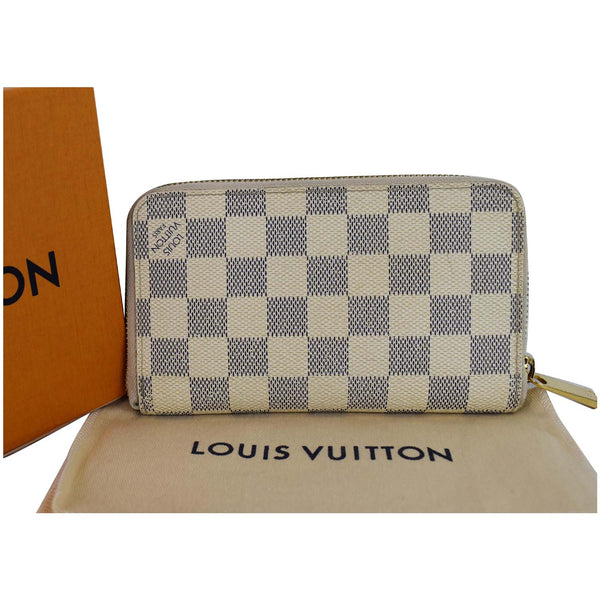 Louis Vuitton Damier Azur Zippy Organizer Wallet White - full view