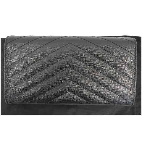 Yves Saint Laurent Large Grain De Poudre Wallet backside