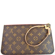 Louis Vuitton Pochette Wristlet Monogram Canvas Brown