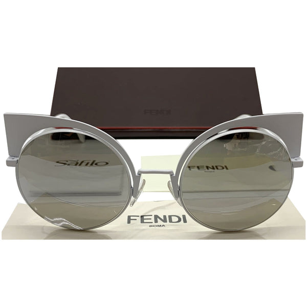 Fendi Women White Sunglasses full rim style lenese