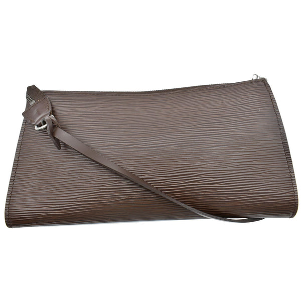 LOUIS VUITTON Moka Pochette Epi Leather Accessoires Pouch Brown