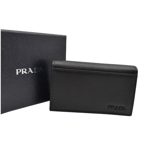 Prada Saffiano Leather Active Card Holder Wallet