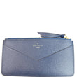 LOUIS VUITTON Leather Zippy Jeanne Insert Wallet Blue