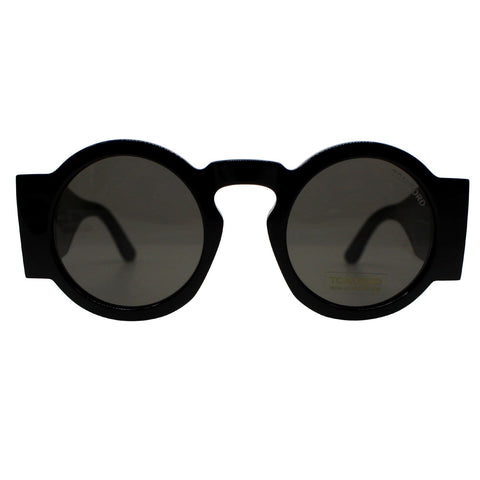 Tom Ford FT0603 01A 47 Tatiana Shiny Black Sunglasses Smoke Lens