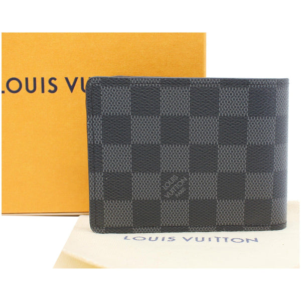 LOUIS VUITTON Damier Graphite Canvas Multiple Wallet Black