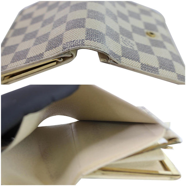 LOUIS VUITTON French Kisslock Damier Auzr Wallet Brown