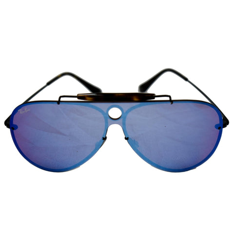 RAY-BAN RB3581N-153/7V Sunglasses Violet Blue Mirrored Lens