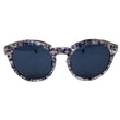 CHRISTIAN DIOR BLOSSOMS-0GKR-KU Patterned Violet Sunglasses Blue Lens