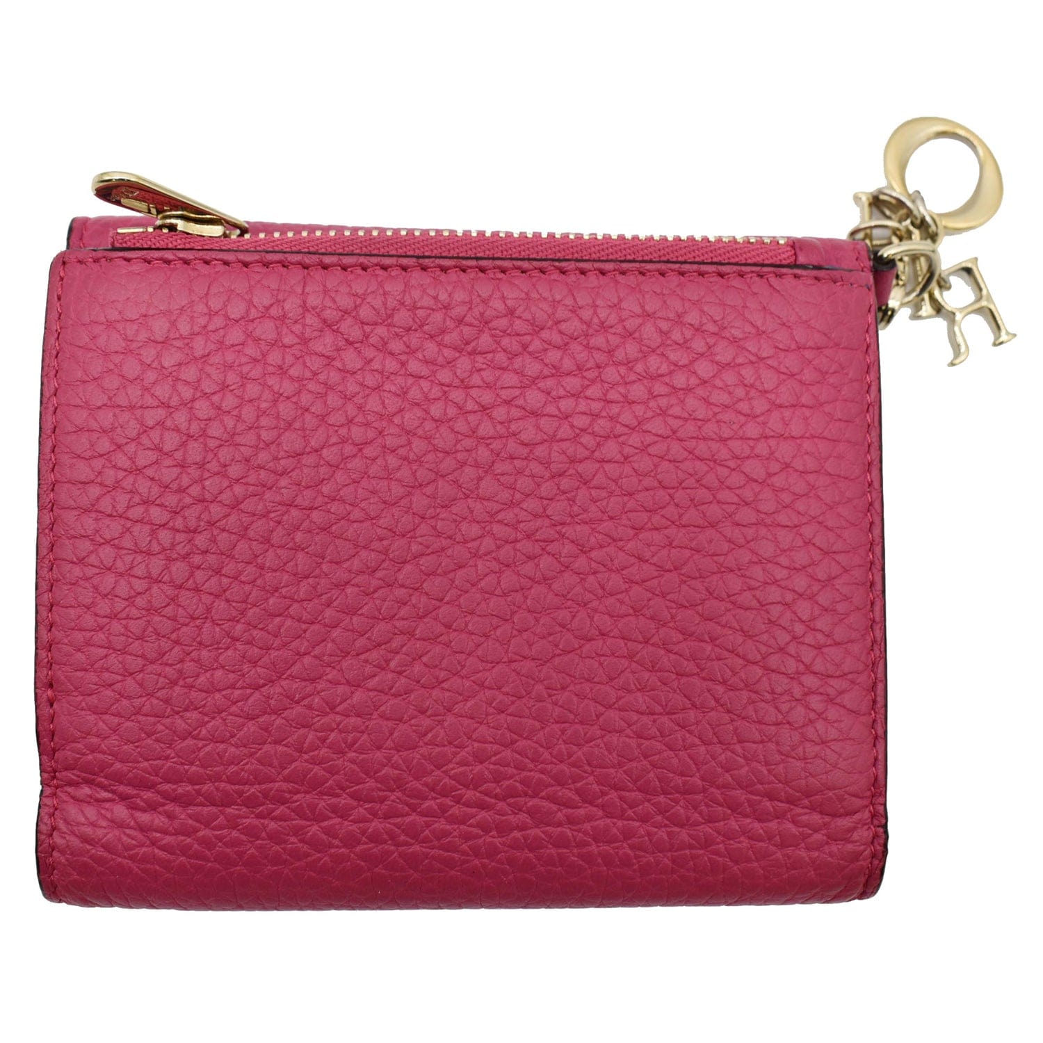 CHRISTIAN DIOR Diorissimo Compact Grained Leather Wallet Pink - 20% OF