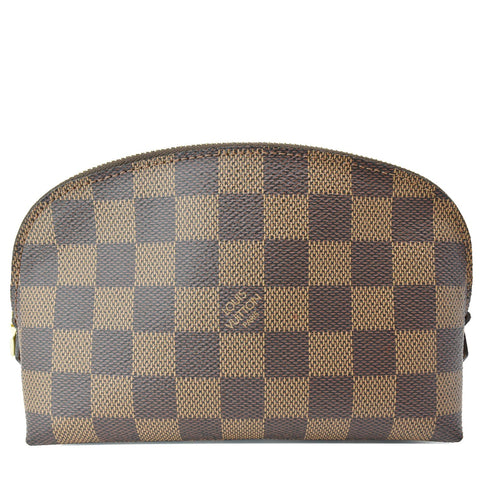 LOUIS VUITTON Damier Ebene Cosmetic Pouch Brown
