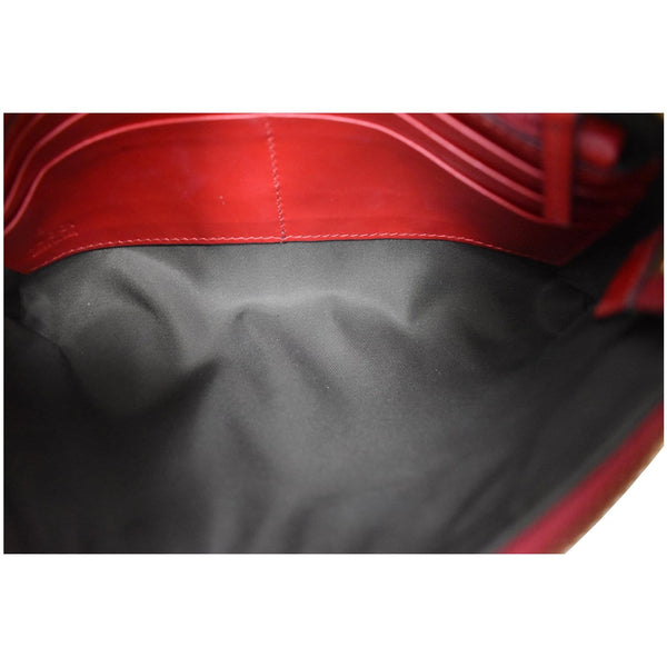 GUCCI Guccissima Leather Chain Wallet Clutch Bag Red 428449