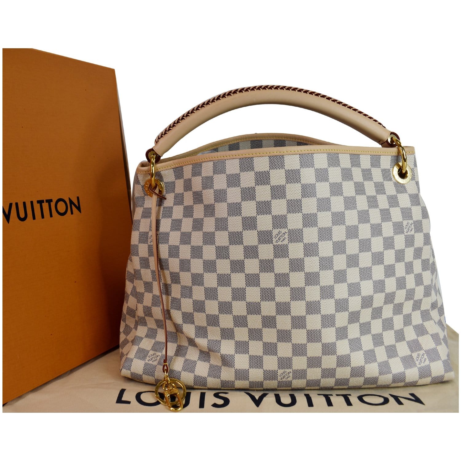 LOUIS VUITTON Damier Azur Artsy GM Shoulder Bag Limited