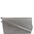 Gucci Micro Guccissima Leather Crossbody Wallet Grey