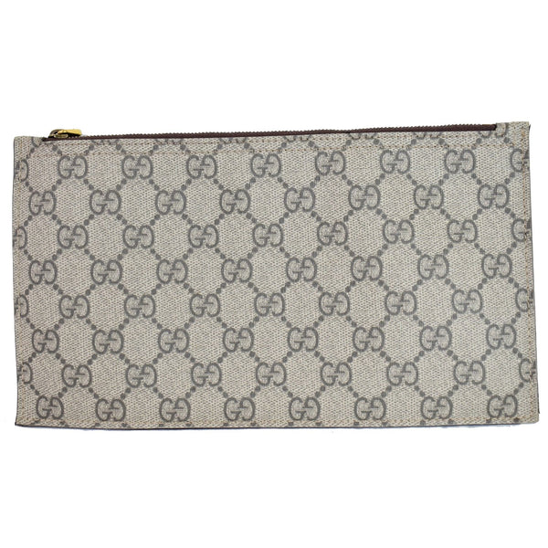 GUCCI Ophidia Soft GG Supreme Pouch Wristlet Beige - Front View