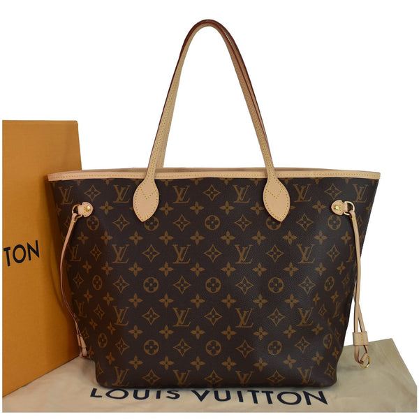 Louis Vuitton Neverfull MM Monogram Canvas Shoulder Bag front side
