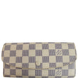 LOUIS VUITTON Emilie Damier Azur Wallet White