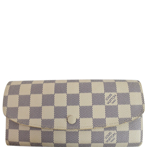 LOUIS VUITTON Emilie Damier Azur Wallet White