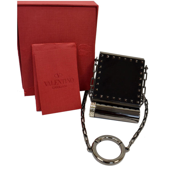Valentino Minaudiere Studded Mirror Chain Wallet