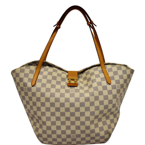 LOUIS VUITTON Salina PM Damier Azur Shoulder Bag White