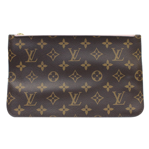 Louis Vuitton Pochette Wristlet Pouch Brown backside