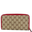 Gucci GG Monogram Canvas Zippy Wallet - Beige Color