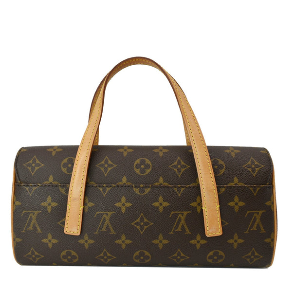 LOUIS VUITTON Sonatine Monogram Canvas Satchel Bag Brown