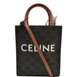 Celine Triomphe Vertical Cabas Small Calfskin Canvas Bag