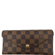 LOUIS VUITTON Josephine Damier Ebene Wallet Brown