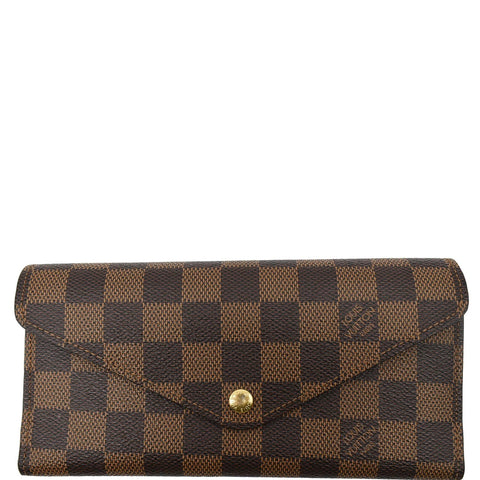 LOUIS VUITTON Josephine Damier Ebene Wallet Brown