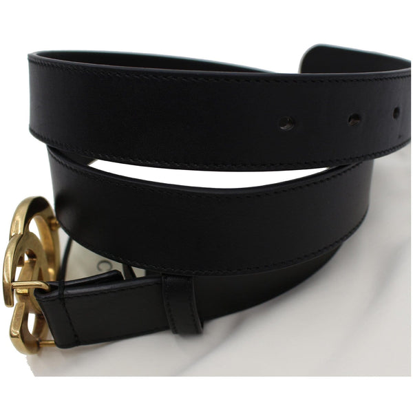 Gucci Double G Buckle Leather Belt Black Size 100.40 - for men