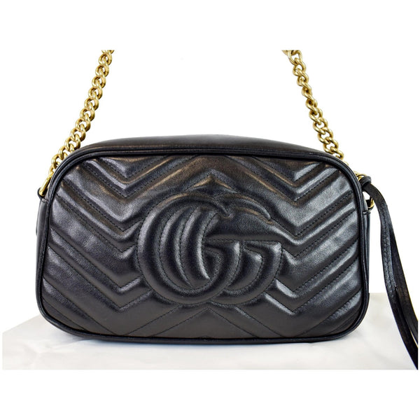 Gucci Marmont Matelasse Small Leather Handbag Black