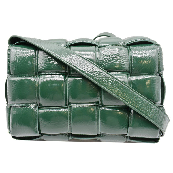 BOTTEGA VENETA Padded Cassette Leather Crossbody Bag Dark Green